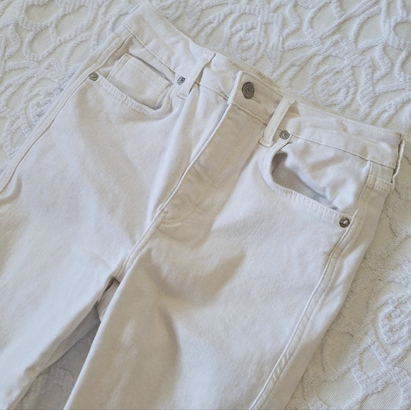 Free People Raw White Ripped High Rise Jeans 28 - Picture 8 of 15